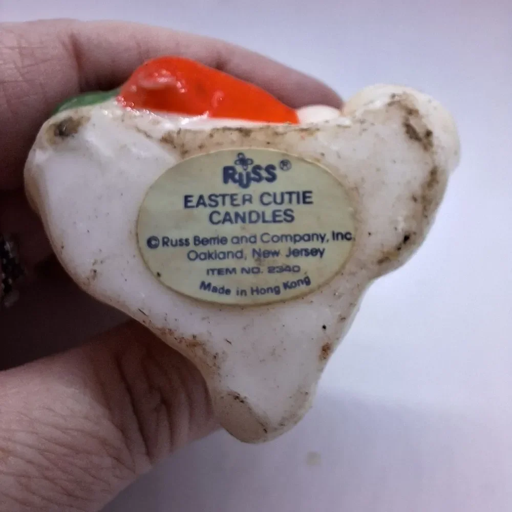 Vintage Russ Easter Cutie‎ Candle Bunny Rabbit